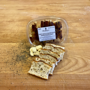 Confit Garlic & Cracked Black Pepper Focaccia Snaps